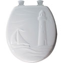 photo of light house pattern toilet seat