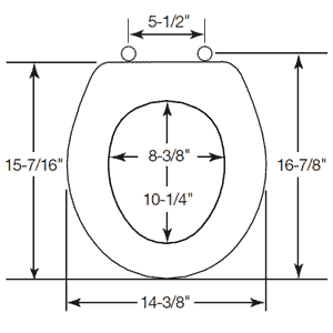 round wood toilet seat with easy clean hinges