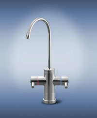 Chrome designer dispenser faucet