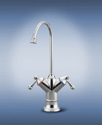 Chrome designer dispenser faucet