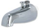 image of 1/2 to 3/4 inch diverting tub spout with 1/2 inch male top outlet