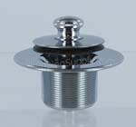 picture of chrome wide flange strainer body with fine threads