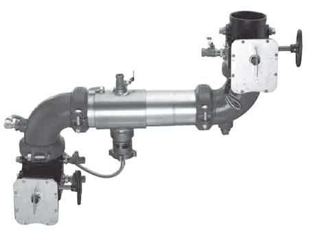 image of the Watts model 957z, shown with butterfly shutoffs