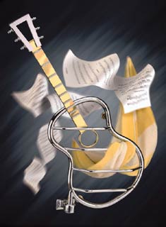 towel warmer - guitar shaped