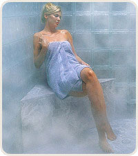 Woman enjoying Steamist