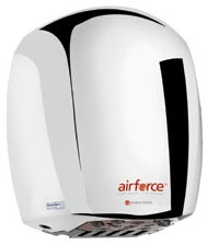 Example of the Airforce commercial hand dryer, shown in white