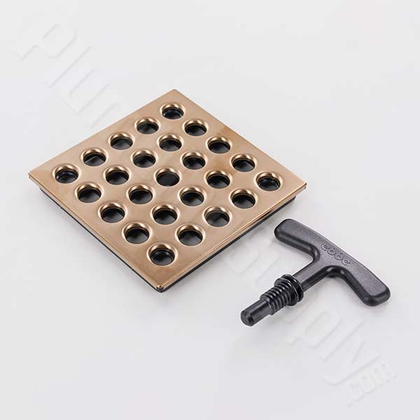 Contemporary Square Grille Shower Drain Assembly