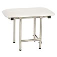 Bench style tub/shower seat with swing down legs