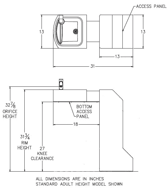 ADA Compliant Outdoor Pedestal Drinking Fountains