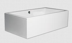 Two sided tub apron example