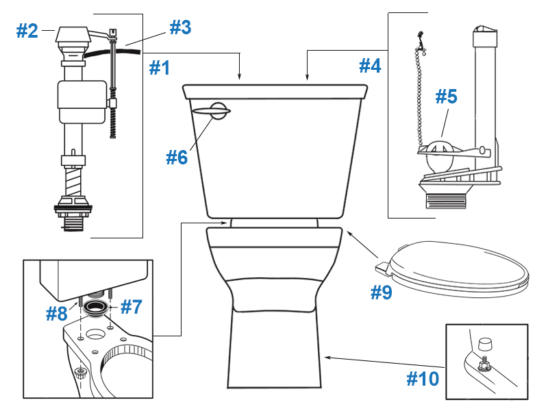 american standard toilet parts 4061