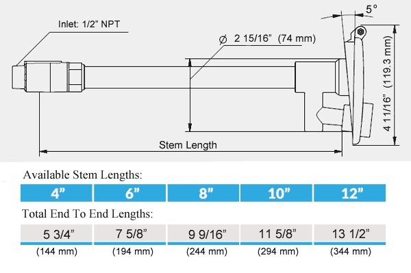 Aquor House Hydrant Dimensions