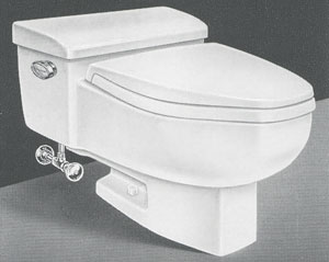 one example of an American Standard Vent-Away toilet American Standard Vent-Away toilet