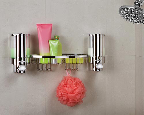 The Convenient Shower Caddy Dispenser With Top Self Soap Dish Shower Caddy With Dispenser Chrome