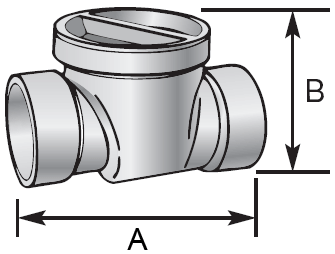 back water valve dimensions
