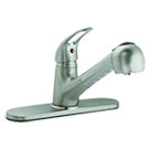 Banner single handle kitchen faucet with pulldown spray