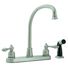 Banner gooseneck kitchen faucet with side spray