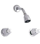 Shower system with metal knob handles