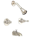 Tub and shower system with classic lever handles