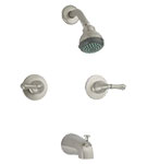 Tub and shower system with contemporary lever handles