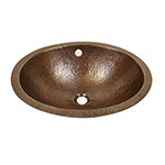 Oval copper under counter sink