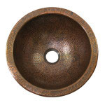 Round copper under counter sink