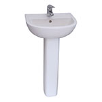 Compact pedestal sink