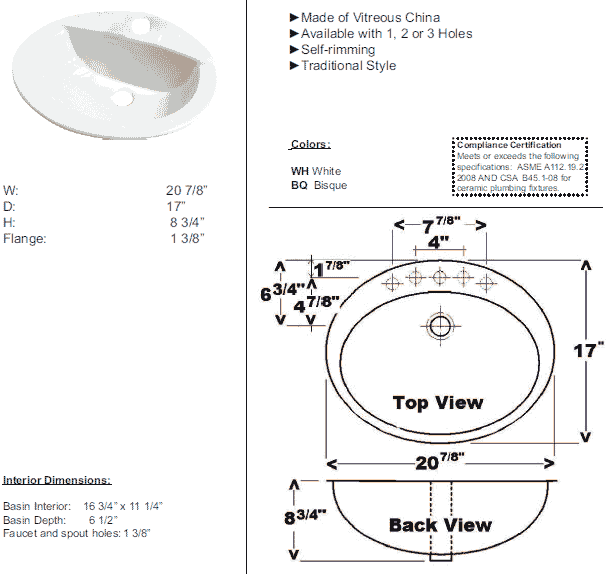 Bathroom Sinks With 8 Inch Centers