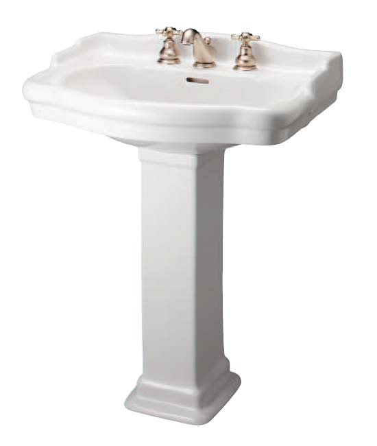 Barclay Porcelain Regular and Corner Pedestal Sinks