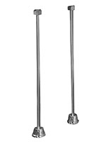 Straight bath supplies for clawfoot tubs