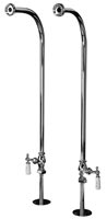 Freestanding supplies with porcelain lever handles