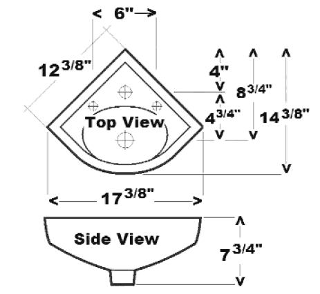 ... basin depth 9-3/4