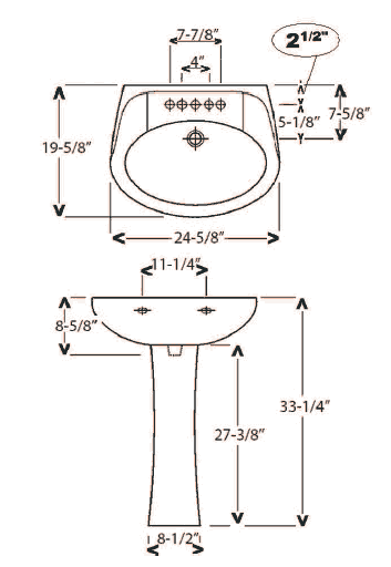 Pedestal Sink Sizes Rabobankcentraaltwente