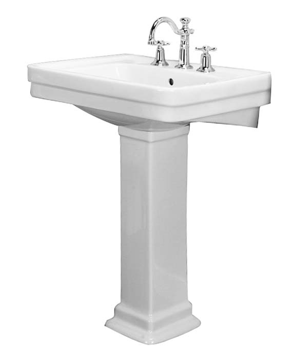 Barclay Porcelain Regular and Corner Pedestal Sinks