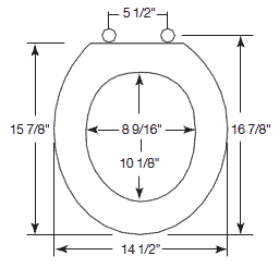 dimensions of these basic wood composition toilet seats
