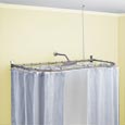 D-shaped shower rod