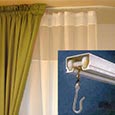 Ceiling mounted track rod
