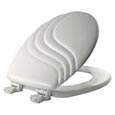 Sculptured wood toilet seat