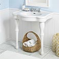 Two legged console-style sink