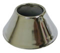 Bell style escutcheon, shown in chrome