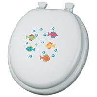 Padded decorative toilet seat
