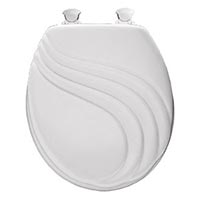 Designer molded wood toilet seat