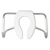 Toilet seat with safety bars