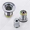 Bar sink basket strainer with crumb cup