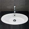 Porcelain drop-in bathroom sink by Barclay
