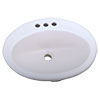 Bathroom sink with centerset faucet holes