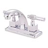 Centerset bathroom faucet