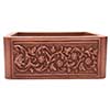 Designer copper farmhouse sink