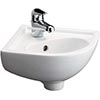 Porcelain corner bathroom sink