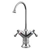Drinking water dispenser faucets with hot and cold